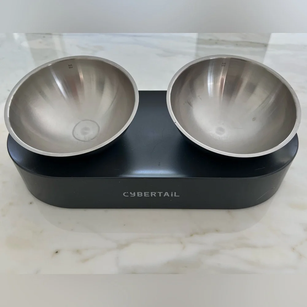CYBERTAIL PREMIUM QUALITY 304 STAINLESS STEEL CAT BOWLS